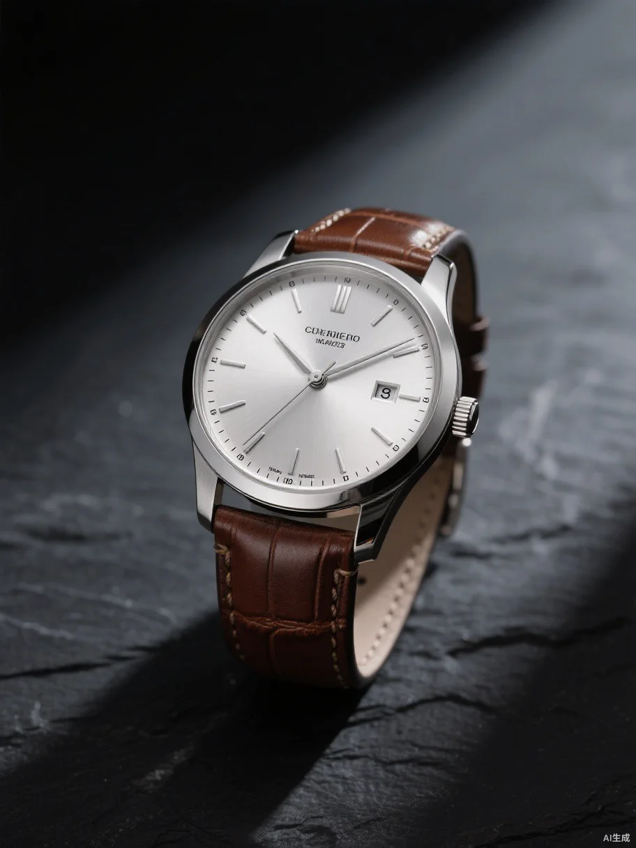 Original watch photograph on a busy background